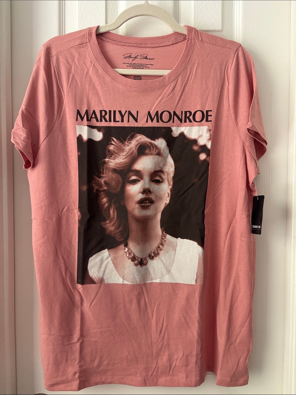 Torrid Women's MauvePink Graphic Crewneck T-Shirt - Marilyn Monroe Print NWT